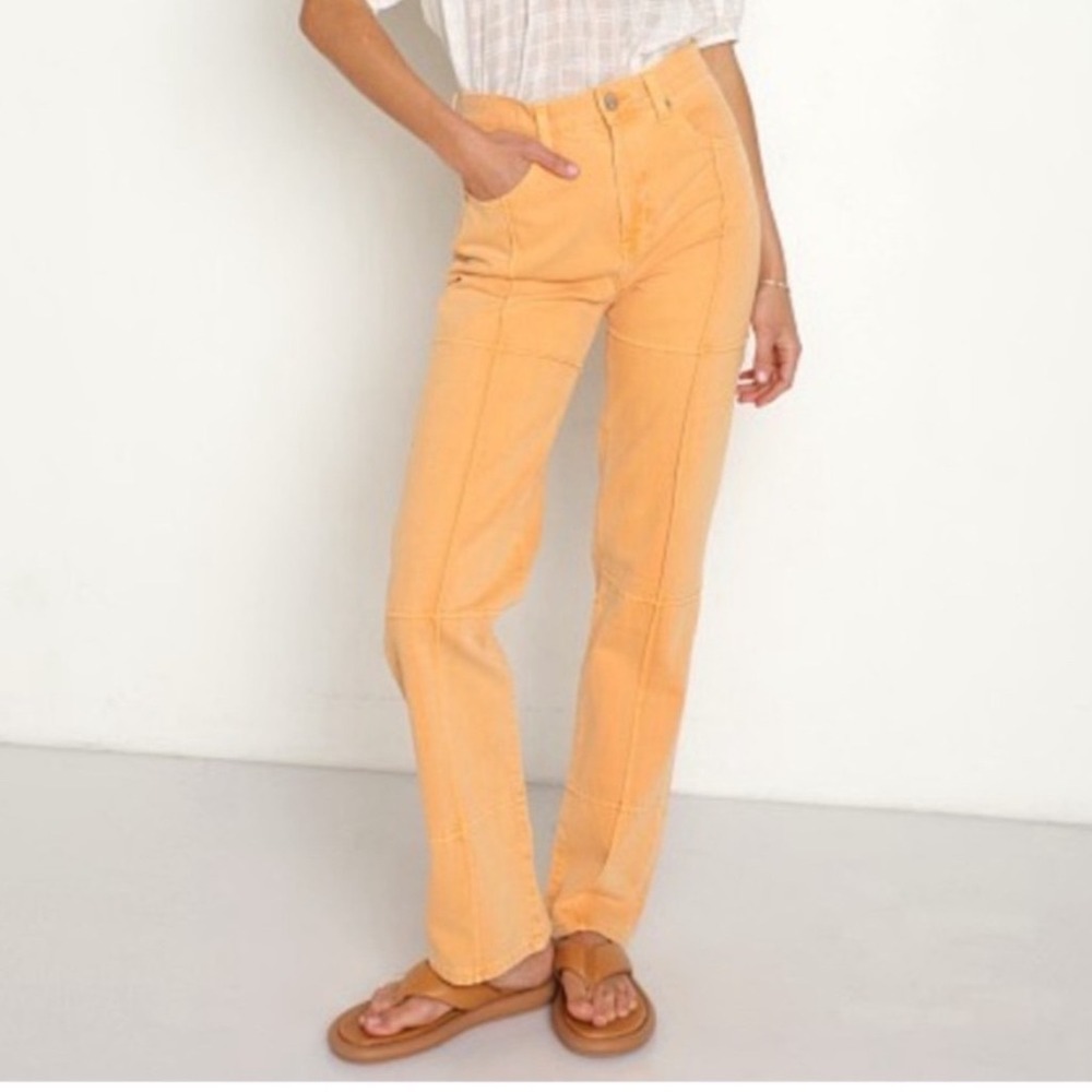 PISTOLA NEW Cassie Super High Rise Straight Jeans Nectar Orange Size 29